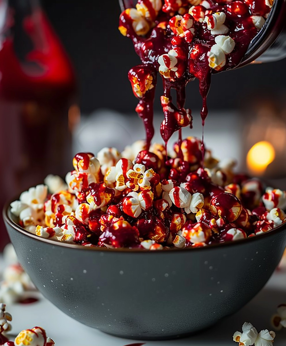 Halloween Rotes Samt Popcorn