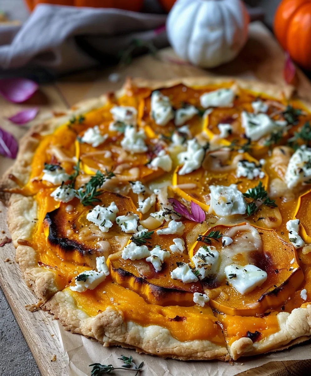 Kürbis Feta Flammkuchen: Dein schnelles Minuten-Rezept!