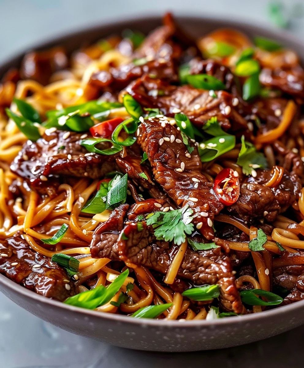 Sticky Beef Noodles Rezept: Klebrig, zart, unwiderstehlich!