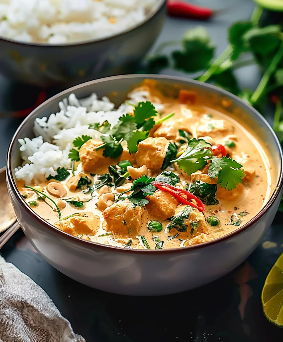 Cremiges Thai Erdnuss Curry mit Kokosmilch – Schnell & Lecker!