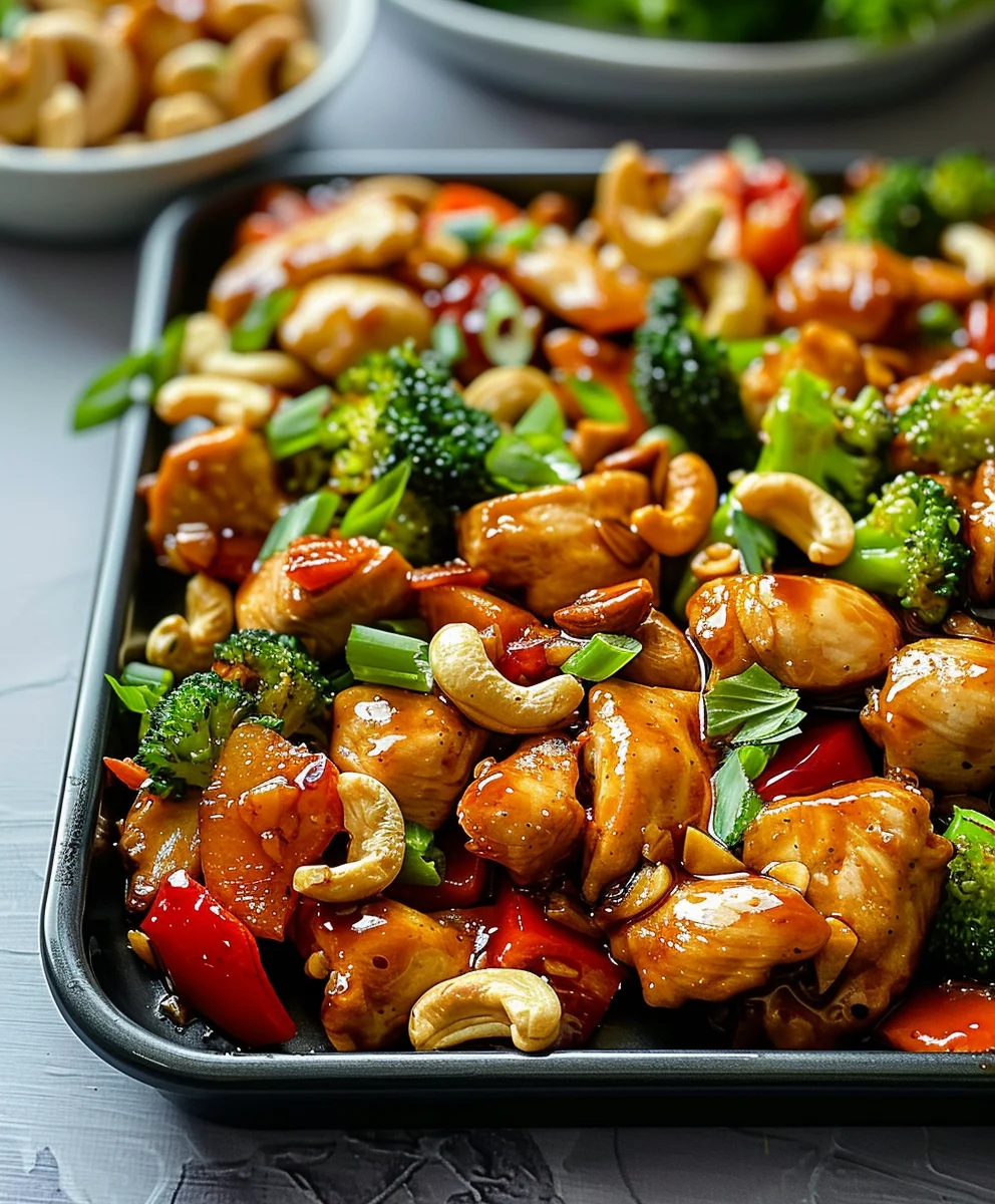 Cashew Chicken vom Blech: Dein schnelles & einfaches Hähnchen-Rezept