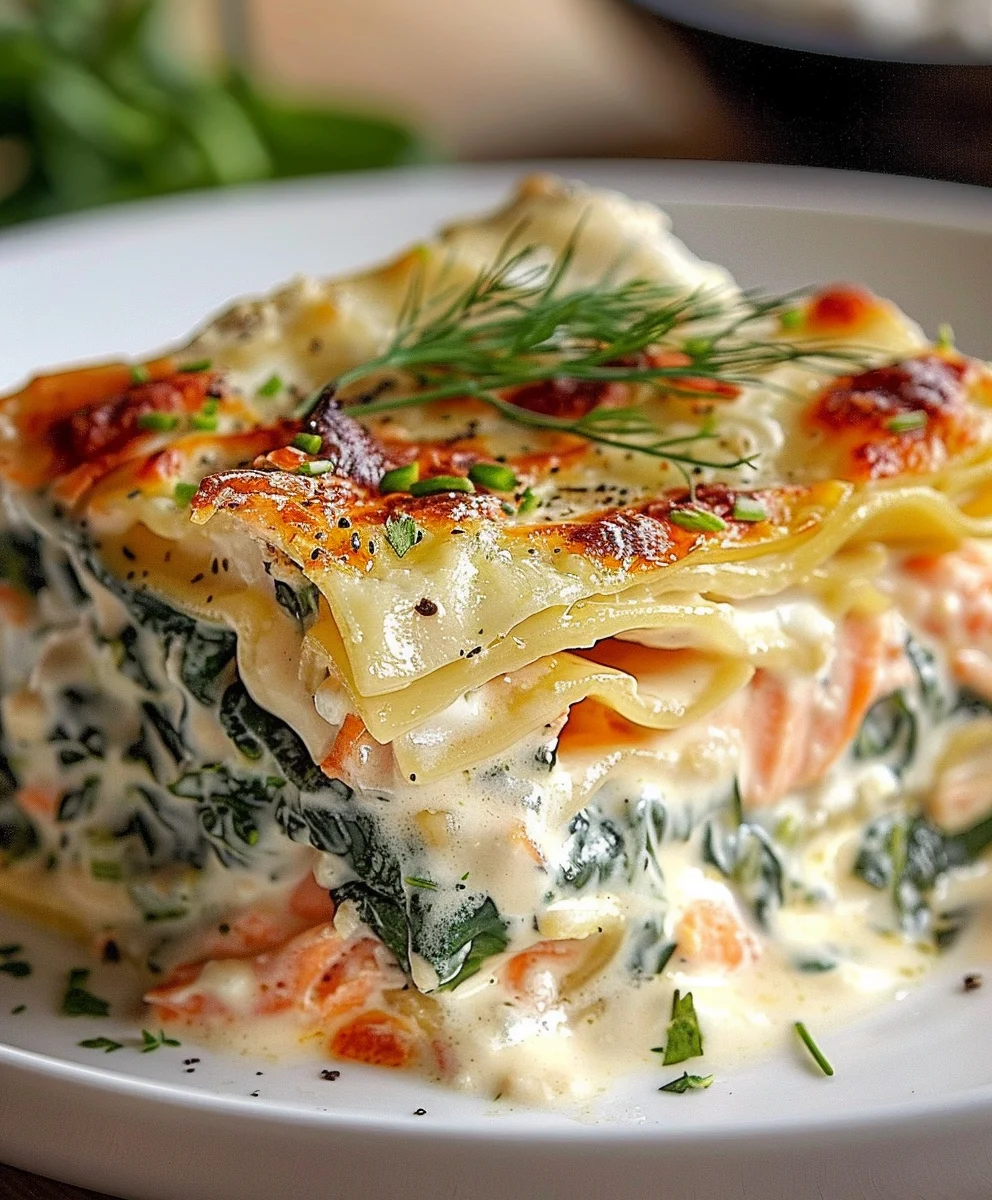Lachs Spinat Lasagne: Cremiger Genuss mit Sahnesoße