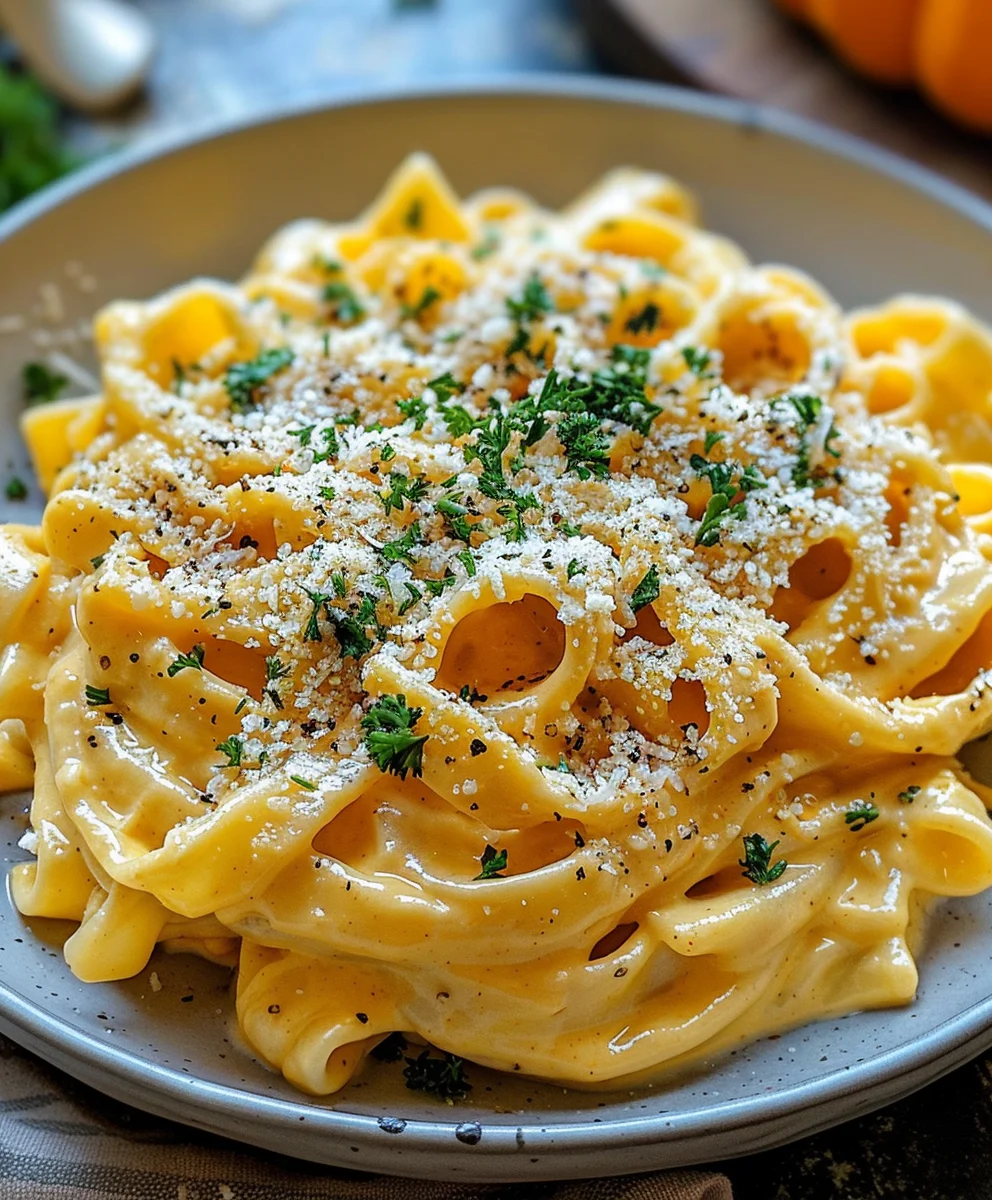 Cremige Kürbis Alfredo Pasta: Das ultimative Herbstgericht!