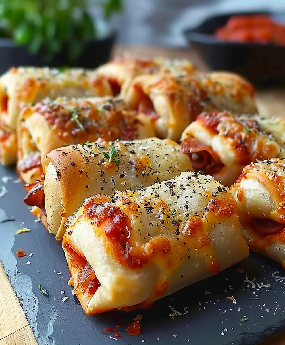 Unwiderstehliche Proteinreiche Rinder-Pepperoni Pizza-Röllchen