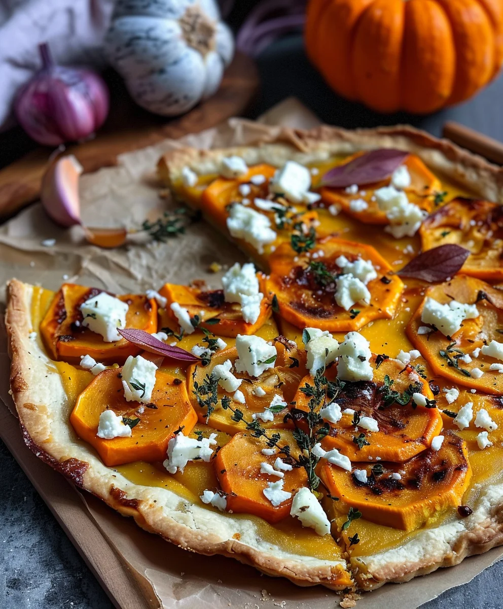 Kürbis Feta Flammkuchen: Dein schnelles Minuten-Rezept!