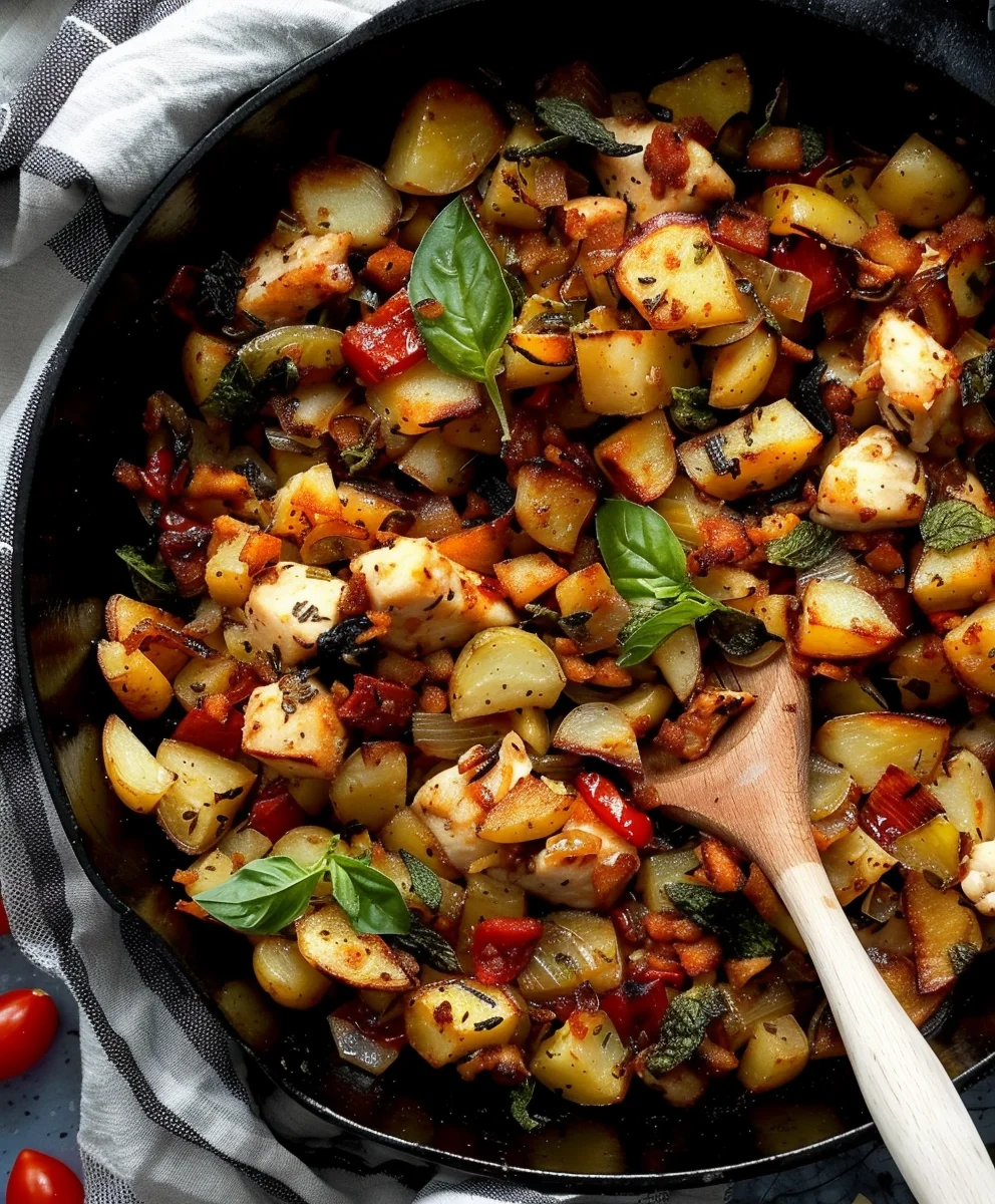 Schnelles Harvest Chicken Hash: Herzhaft & perfekt für Herbstabende.