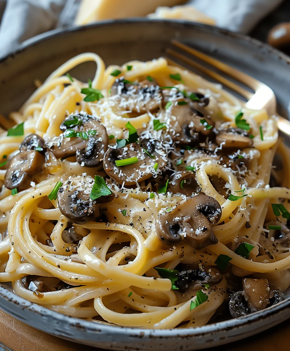 Karamellisierte Lauch-Pilz-Gruyère Pasta