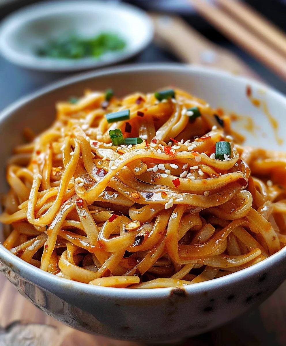 Aromatische Knoblauch Chili Nudeln mit Sojasauce & Essig