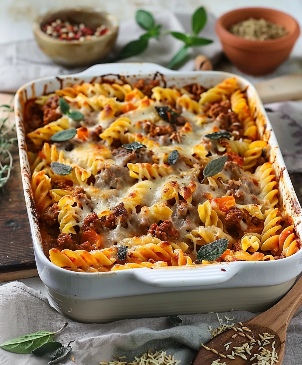 Nudelauflauf: Herzhafter Genuss mit Hack & Kürbis