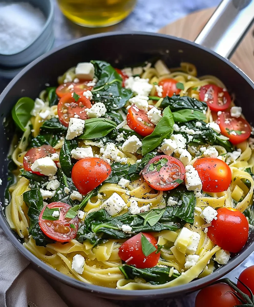 Spinat Schupfnudeln: Feta-Tomaten-Traum – Schnell & Lecker