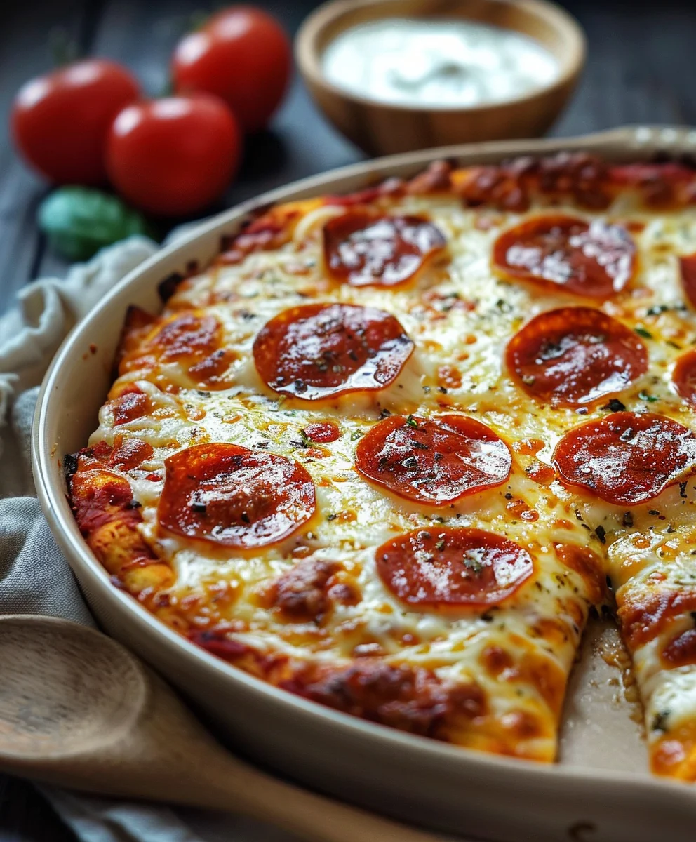 Cremiger Pizza Hüttenkäse Auflauf – Dein leichter Genuss