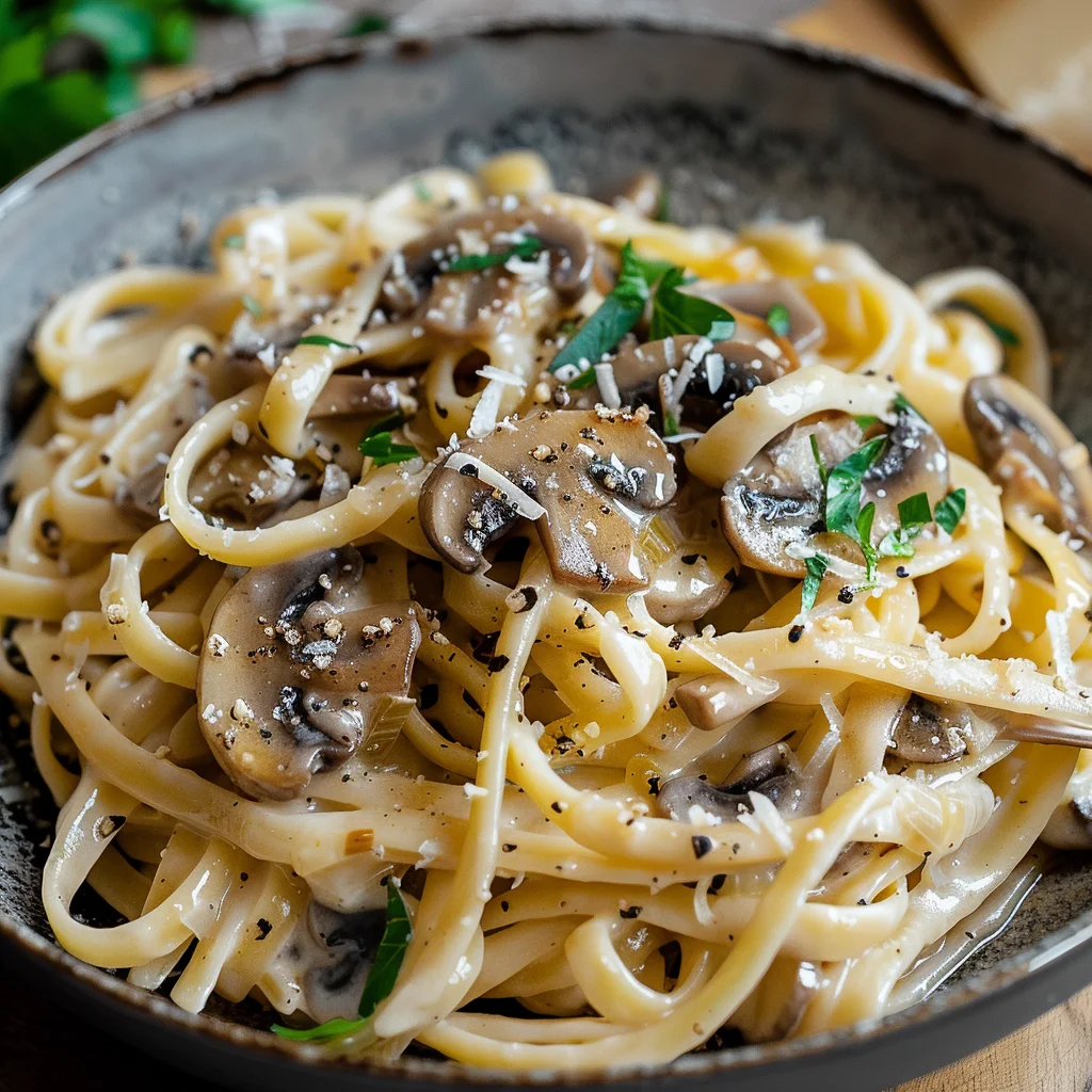 Karamellisierte Lauch-Pilz-Gruyère-Pasta: Ein Gaumenschmaus