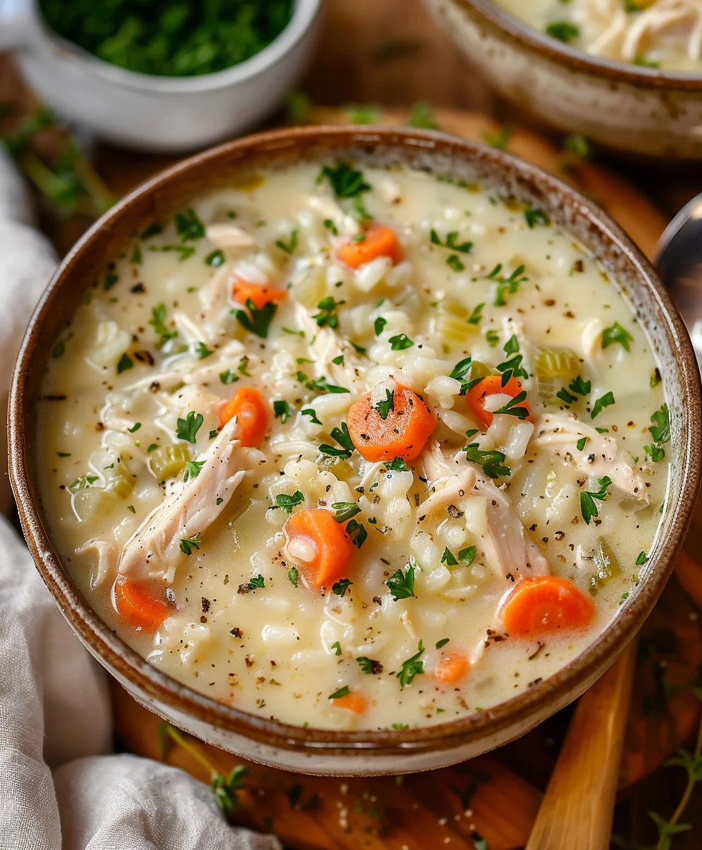 Schnelle Cremige Hühner Reis Suppe – Lecker & Sättigend