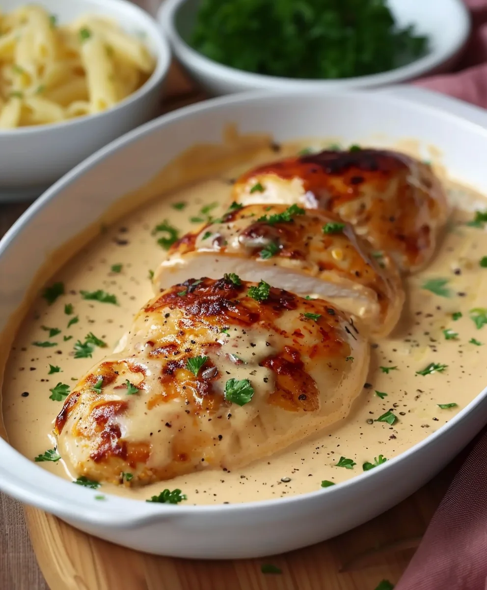 Schnelle Hähnchenbrust Frischkäse Sauce – einfach lecker!