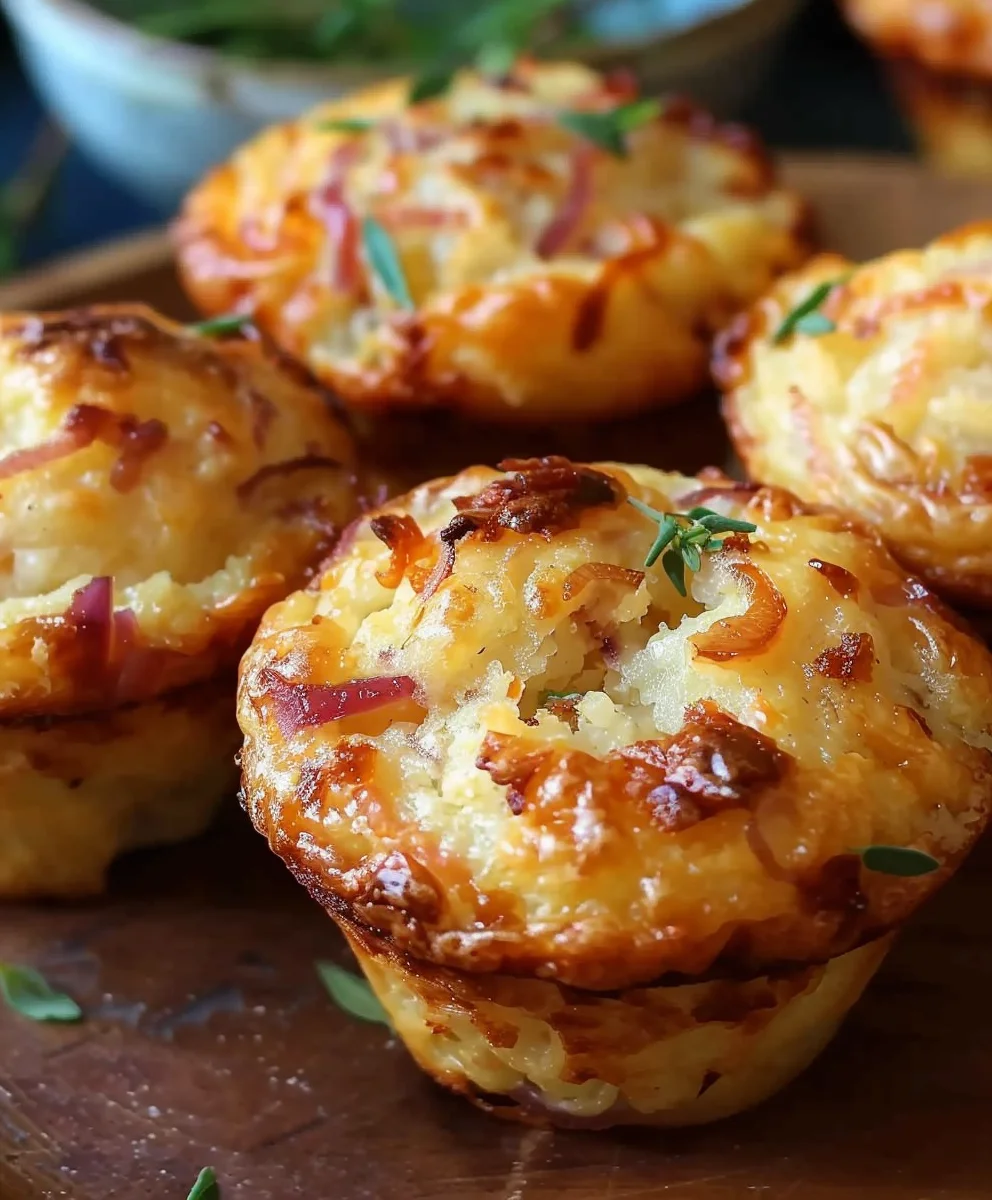 Schnelle Zwiebelkuchen Muffins