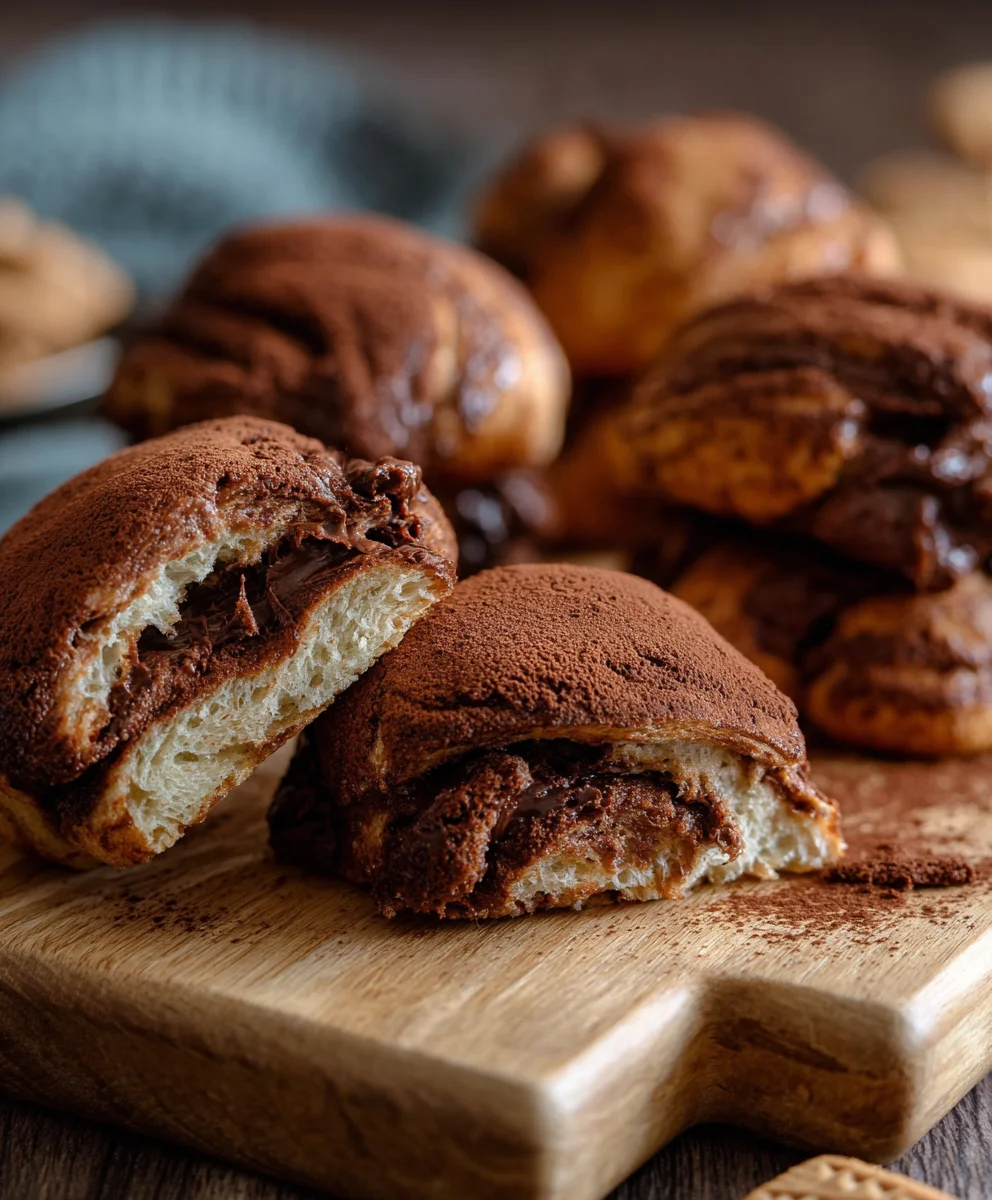 Soft Chocolate Speculoos Buns: Festive Holiday Treat!