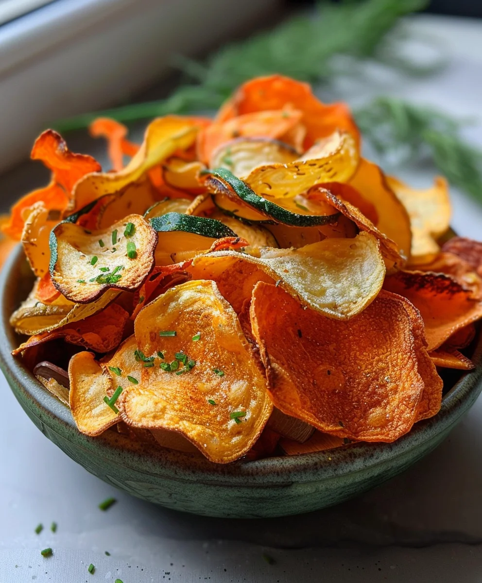 Luftfritteuse: Knusprige Gemuesechips in Min!