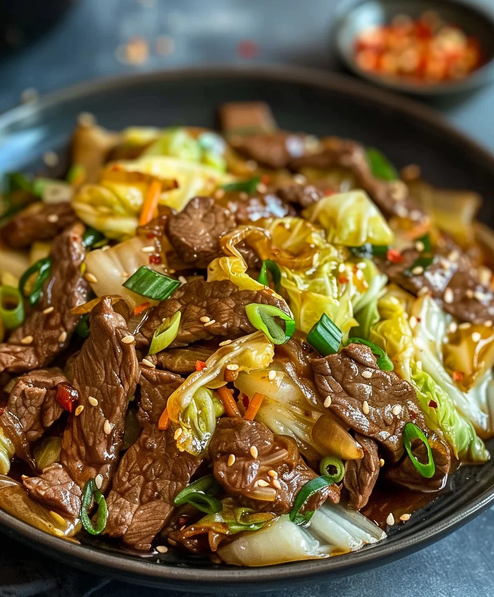 Herzhafter Rindfleisch Kohl Wok: Schnell & Einfach!