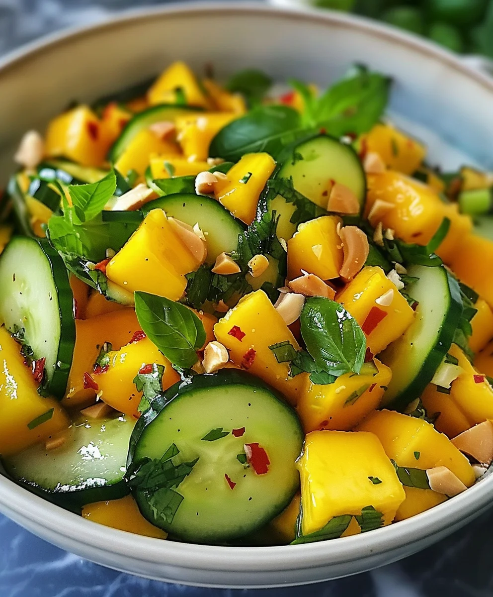 Thai Mango Gurken Salat: Süß, Sauer, Scharf – Ein Genuss!