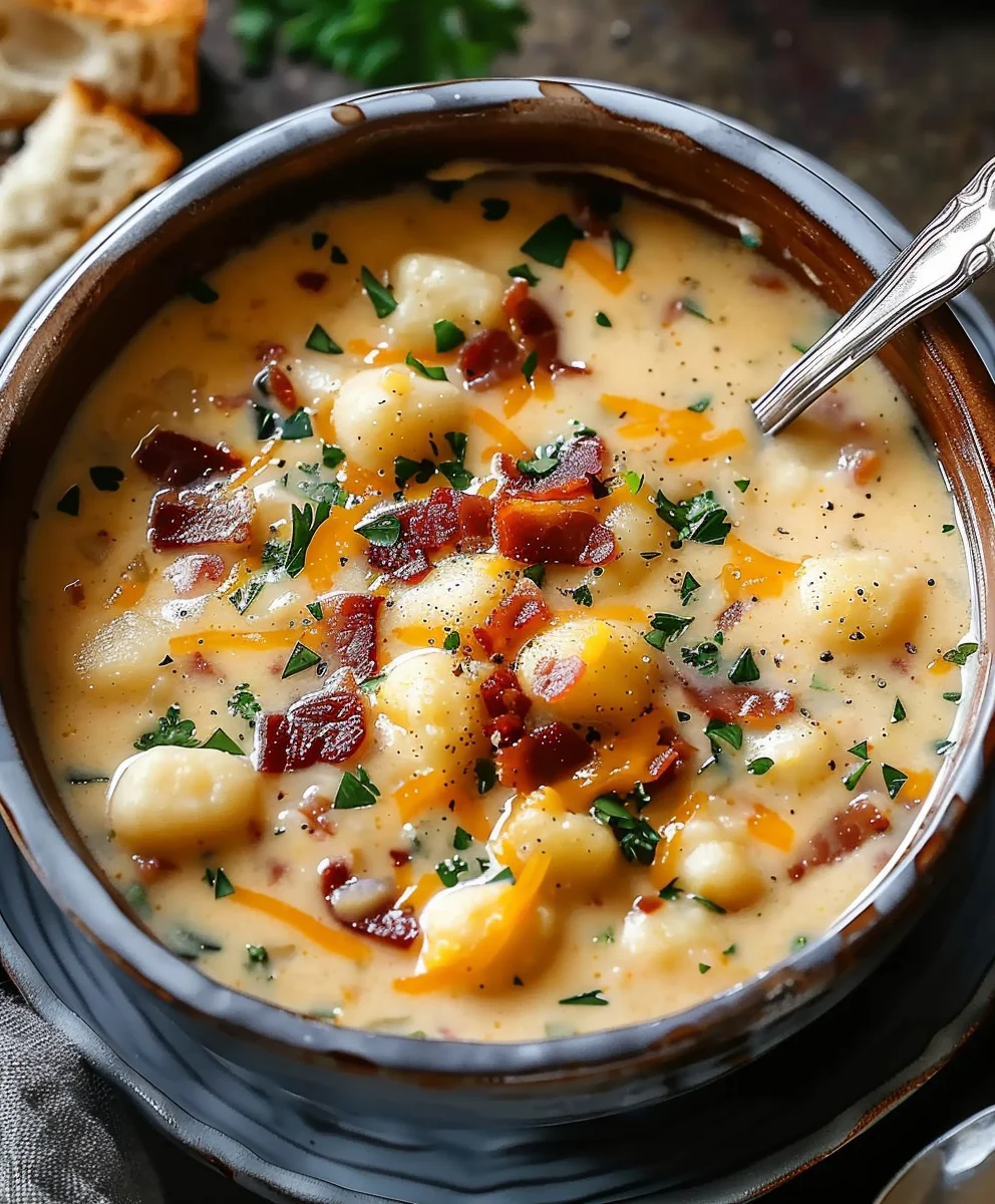 Wärmende Beef Bacon Cheddar Gnocchi Suppe – Dein Komfort-Food