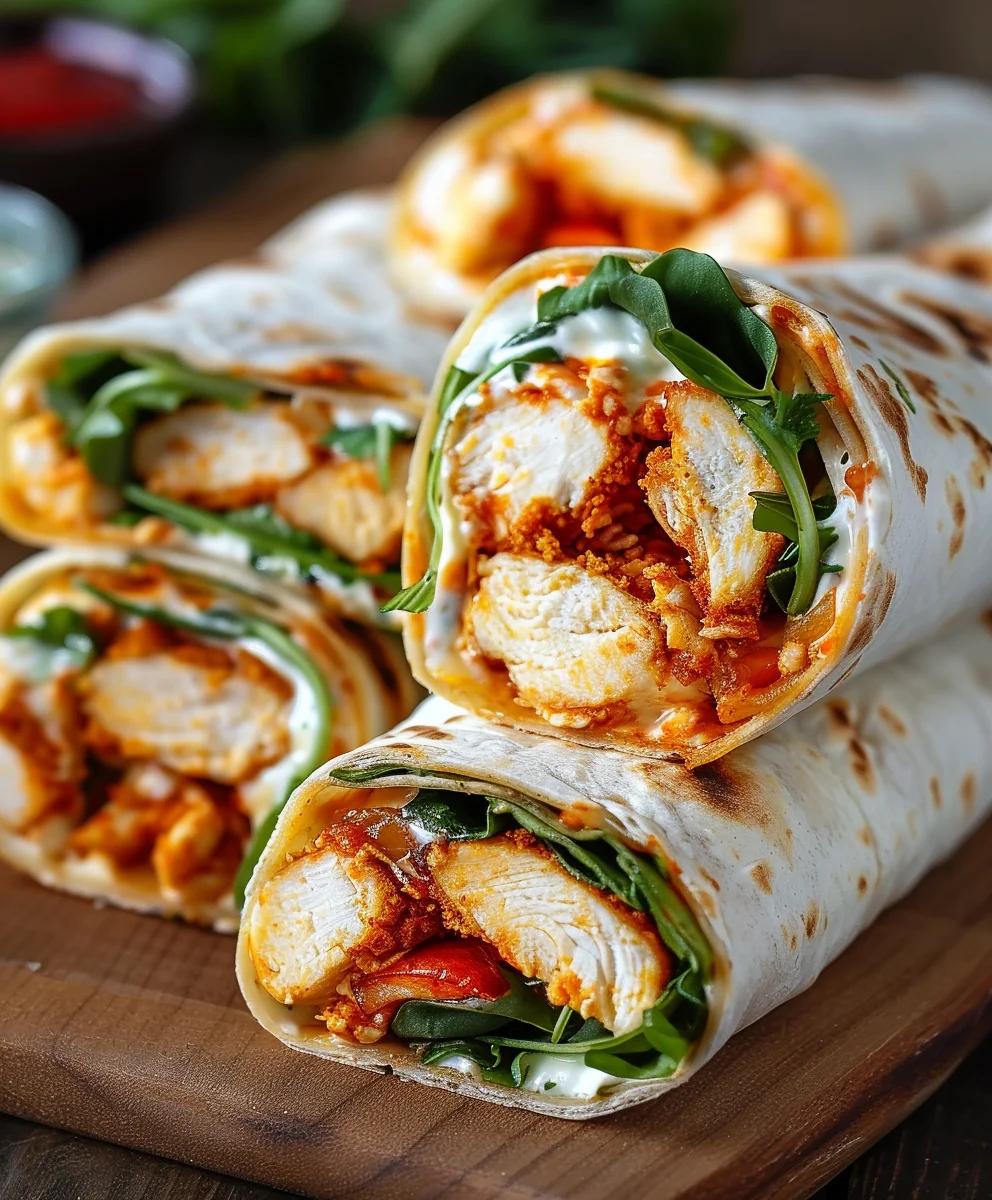 Knusprige Air Fryer Hähnchen-Mozzarella Wraps
