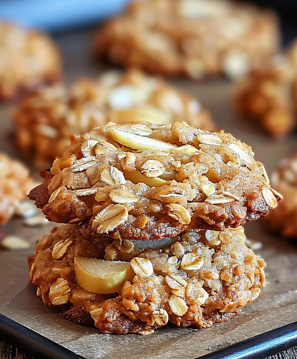 Gesunde Apfel Hafer Kekse