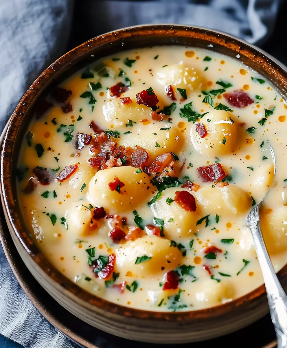 Wärmende Beef Bacon Cheddar Gnocchi Suppe – Dein Komfort-Food