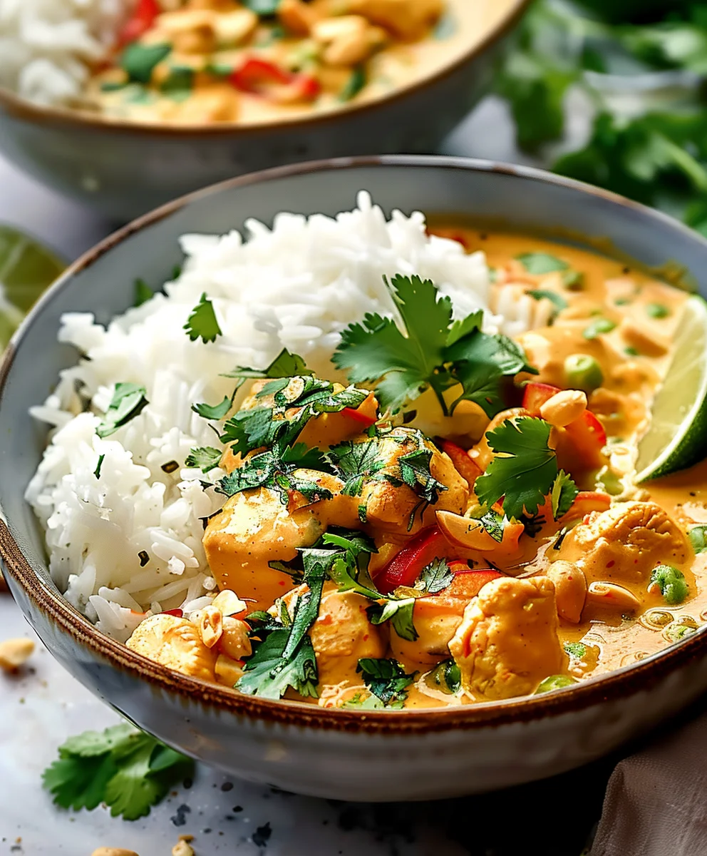 Cremiges Thai Erdnuss Curry mit Kokosmilch – Schnell & Lecker!