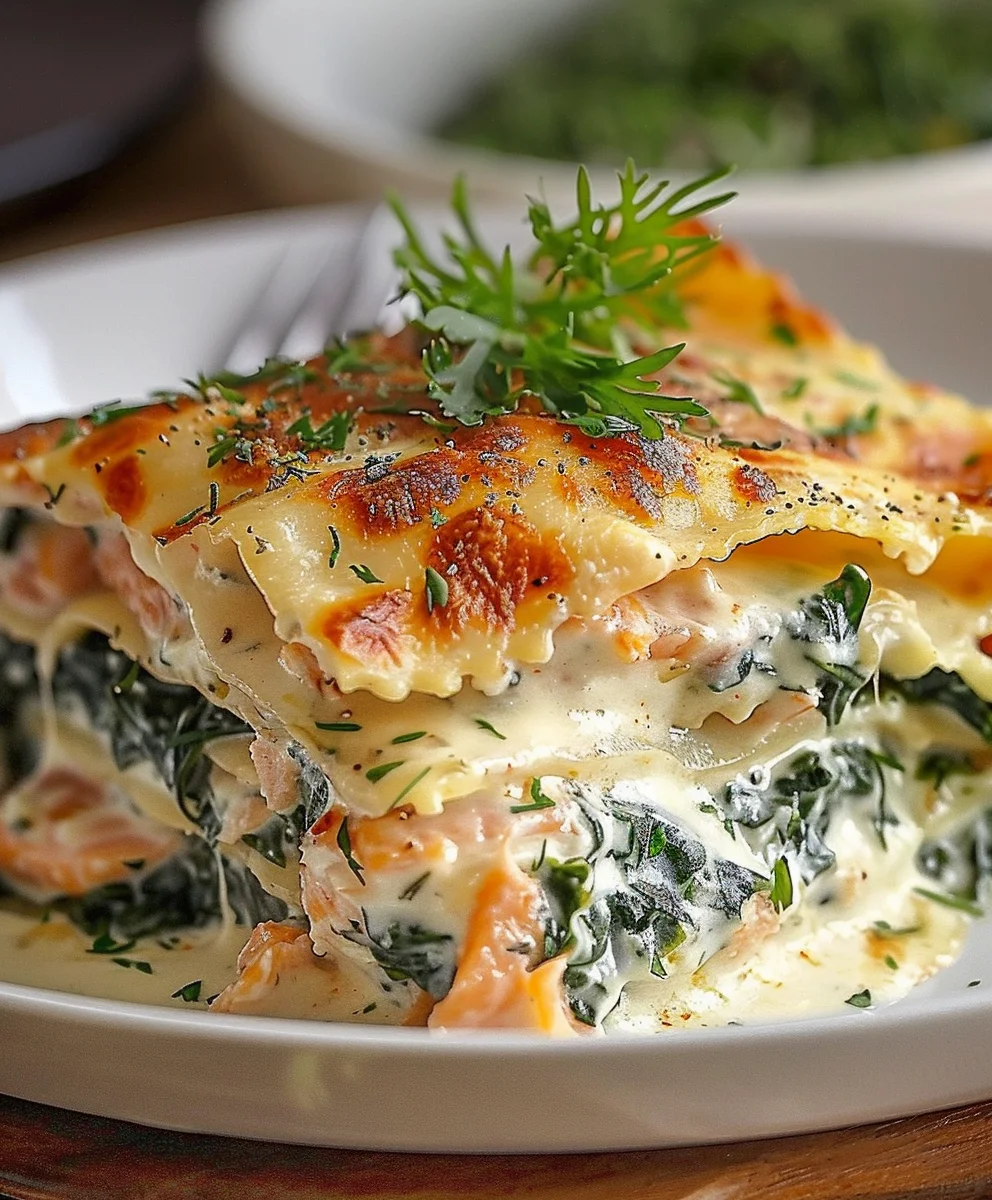 Lachs Spinat Lasagne: Cremiger Genuss mit Sahnesoße