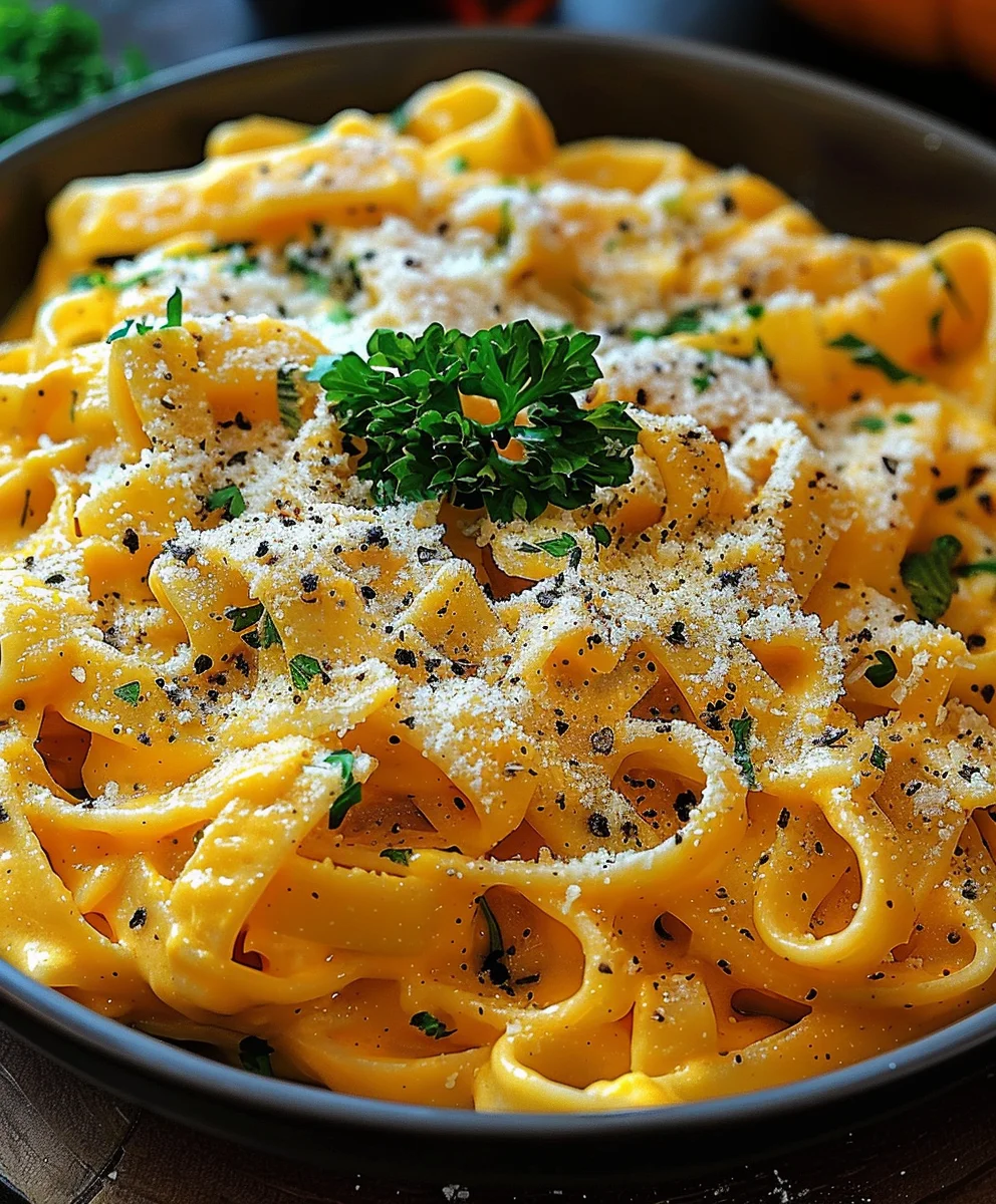 Cremige Kürbis Alfredo Pasta: Das ultimative Herbstgericht!