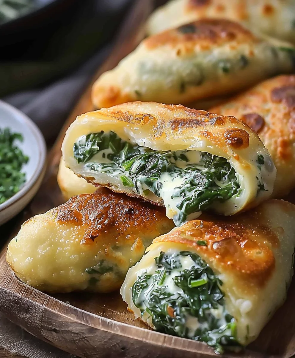 Ultimative Vegane Kartoffeltaschen mit Spinat-Frischkäse