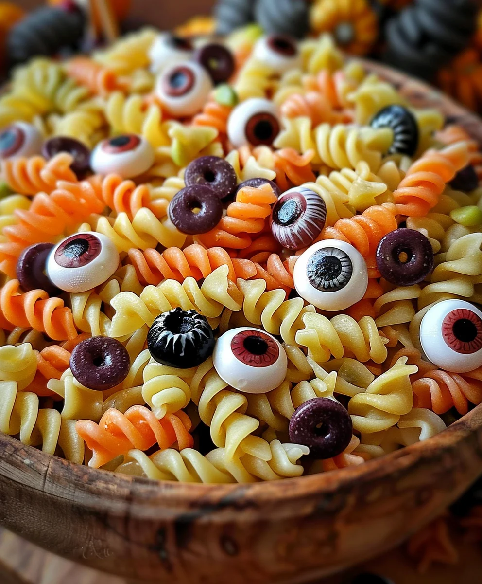 Halloween Eyeball Pasta Salat: Gruselig leckerer Spaß!