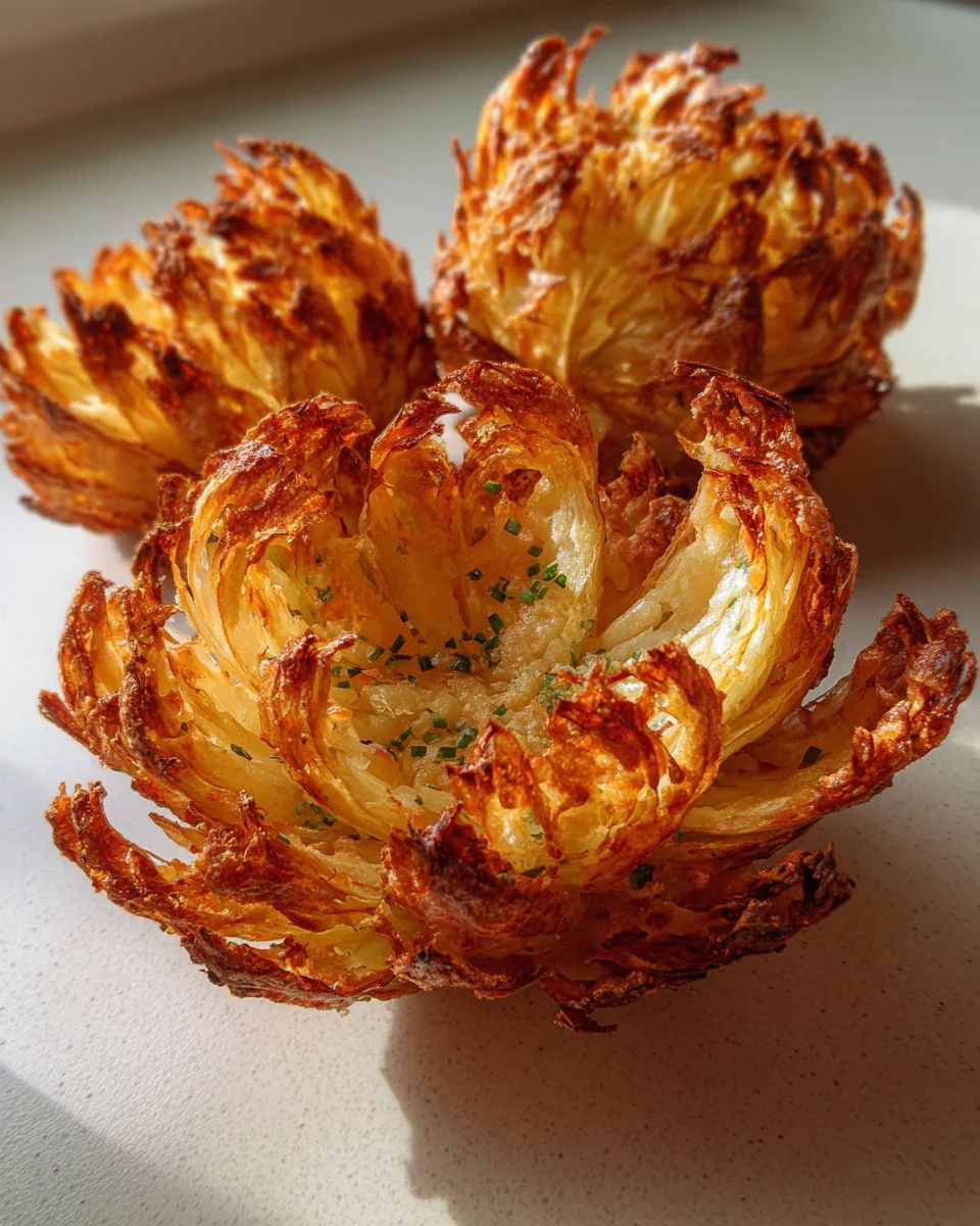 Blühende Zwiebel Heissluftfritteuse: Min. Knusper-Genuss!