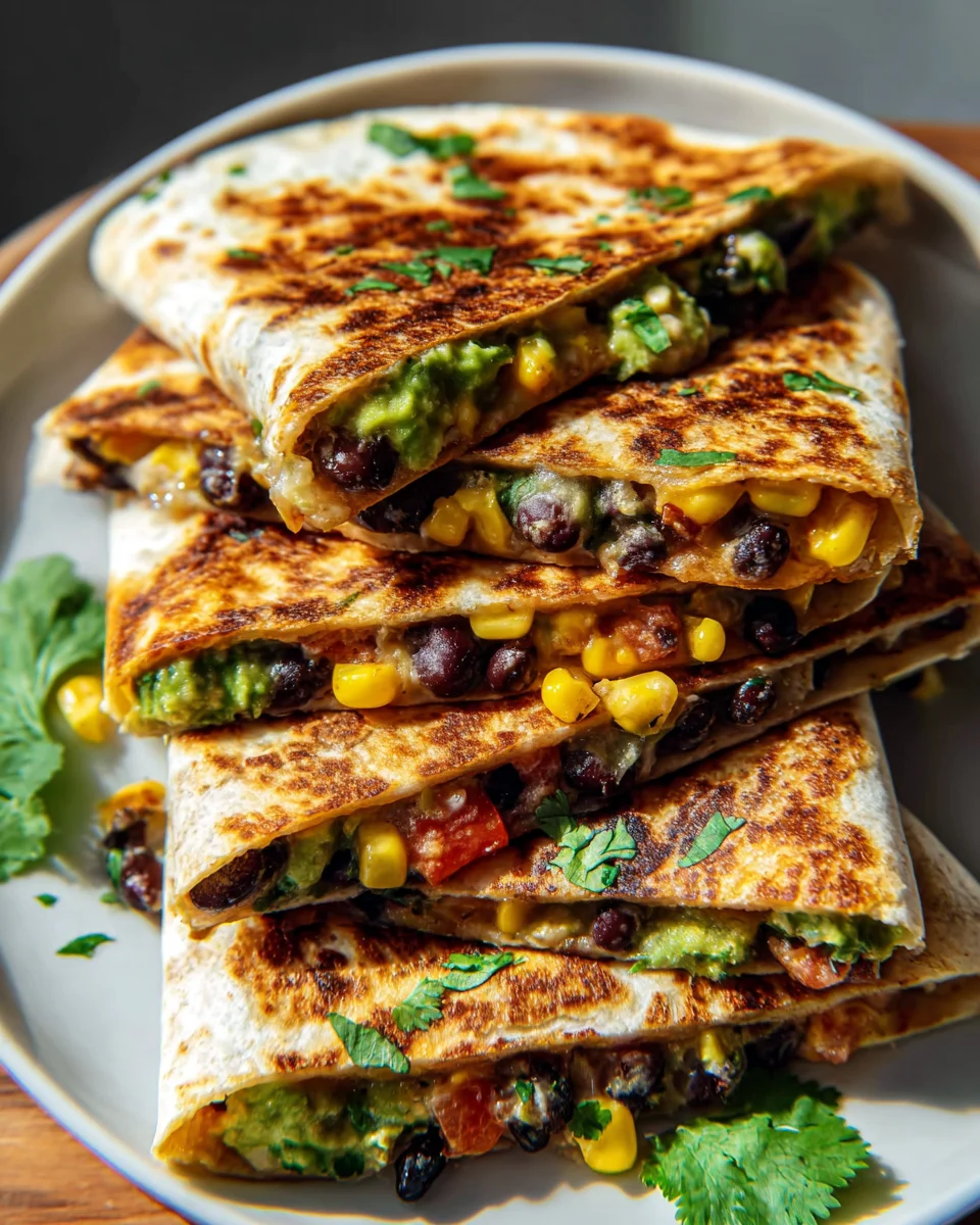 Vegane Quesadillas mit Bohnen & Avocado: Schnell & Einfach