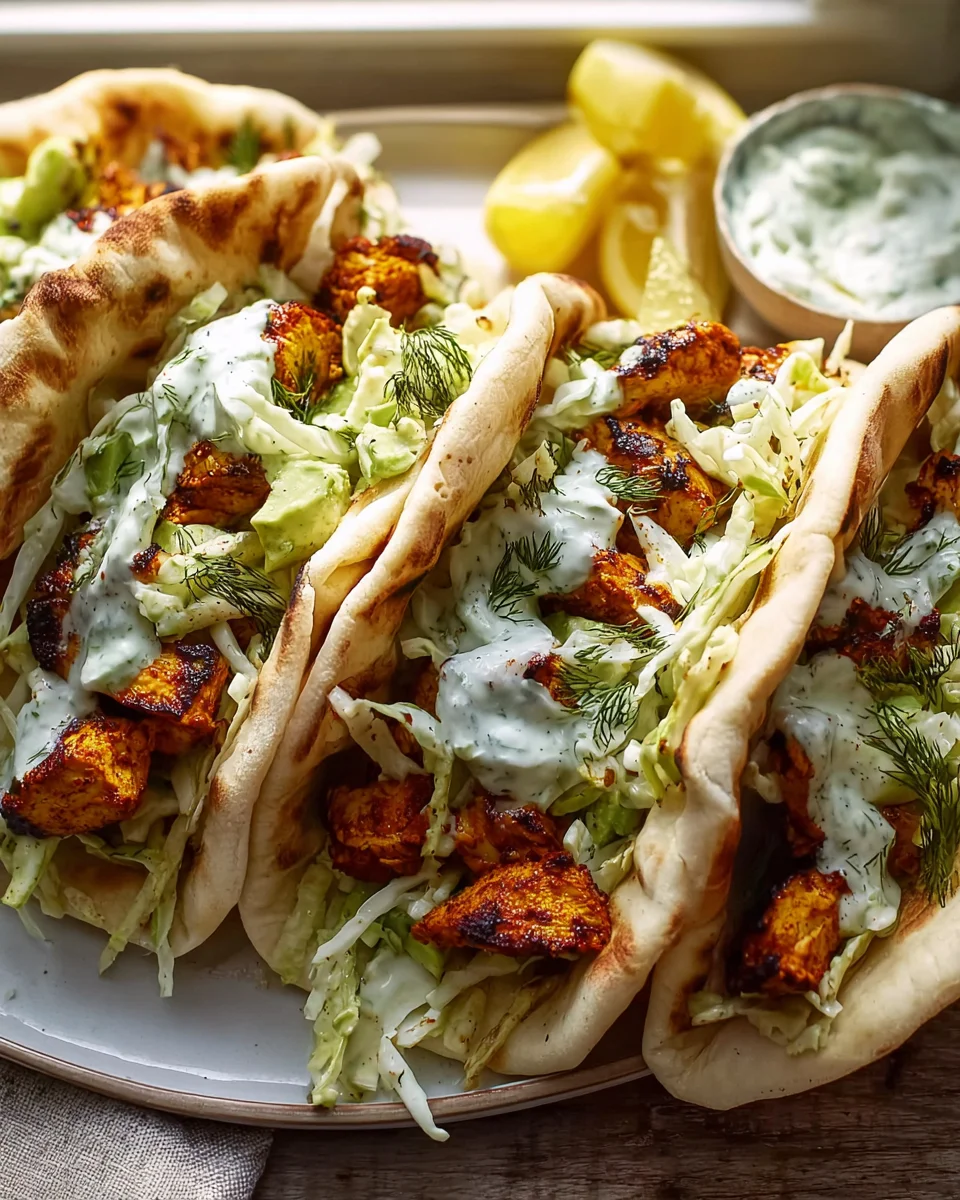 Schnelle Ofenblech Hähnchen-Pitas: Lecker mit Kräuter-Ranch