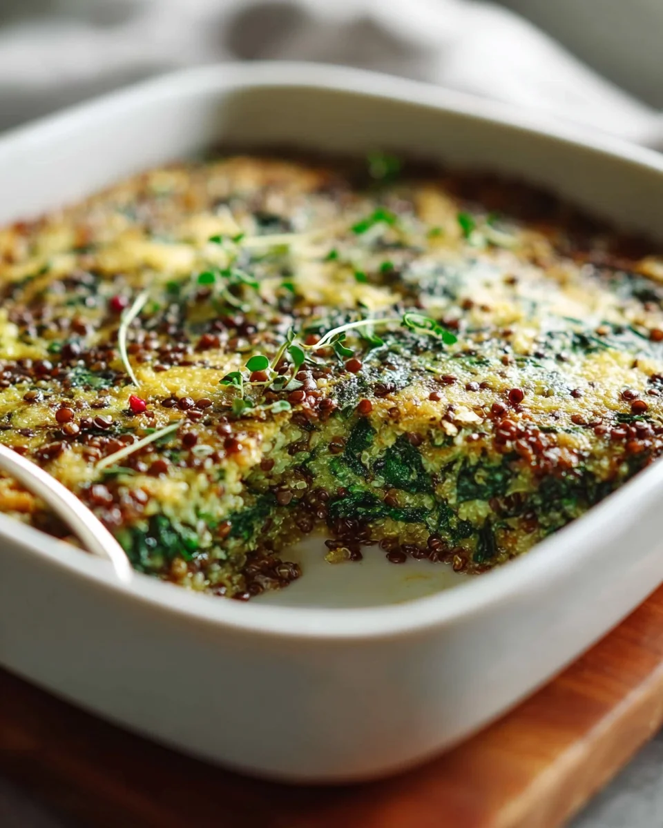 Gesunder Quinoa Linsen Spinat Auflauf – Einfach & köstlich