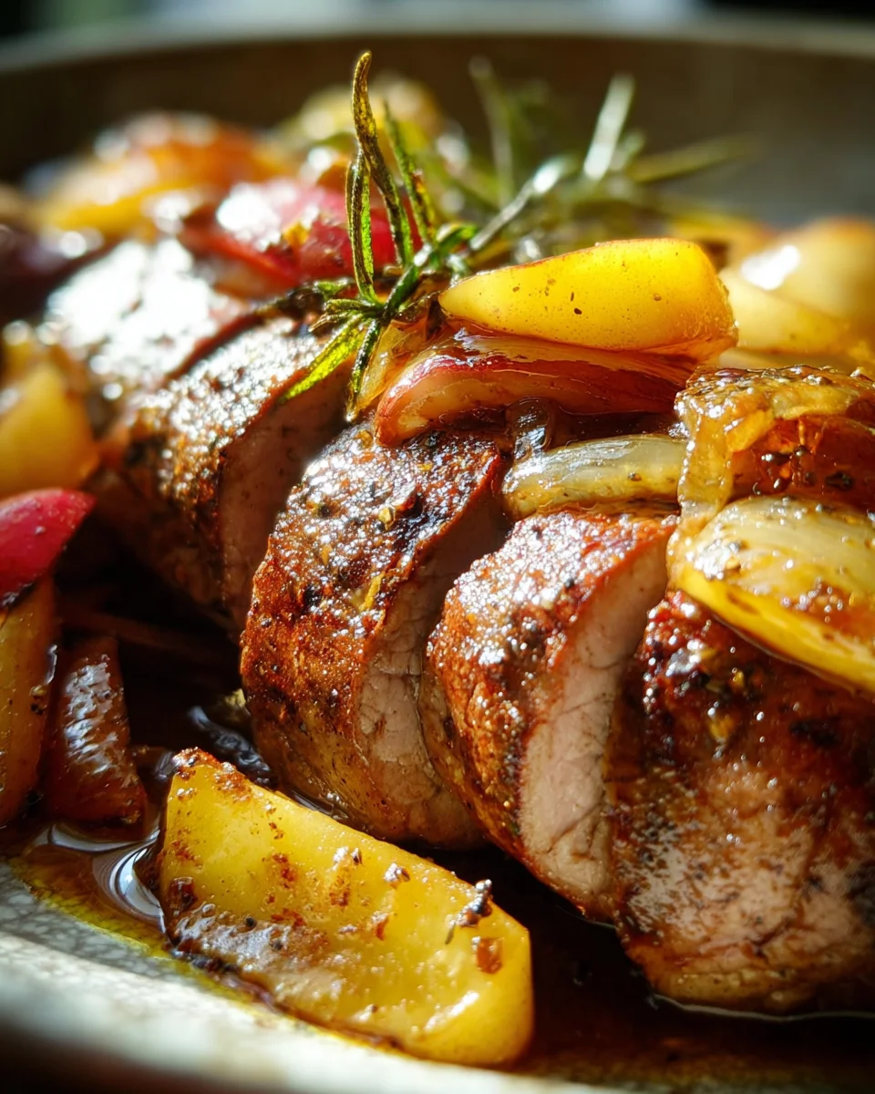 Zartes Rinderfilet mit Äpfeln und Zwiebeln – Jetzt kochen!
