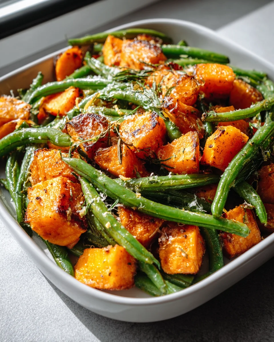 Süßkartoffel-Grüne Bohnen Blechgericht Rezept – Einfach & Lecker!