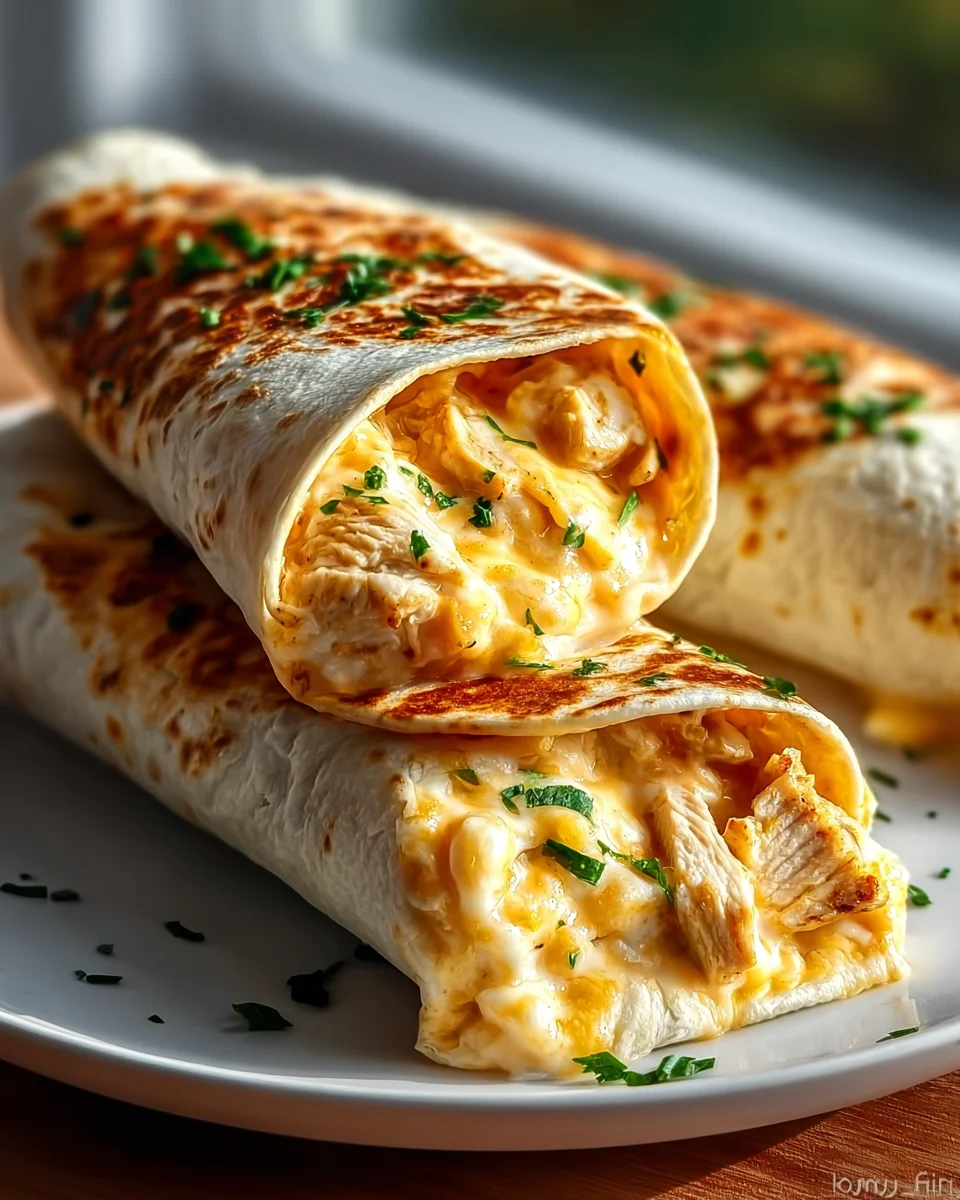 Schnelle Käse Knoblauch Hähnchen Wraps – Einfach & Lecker!