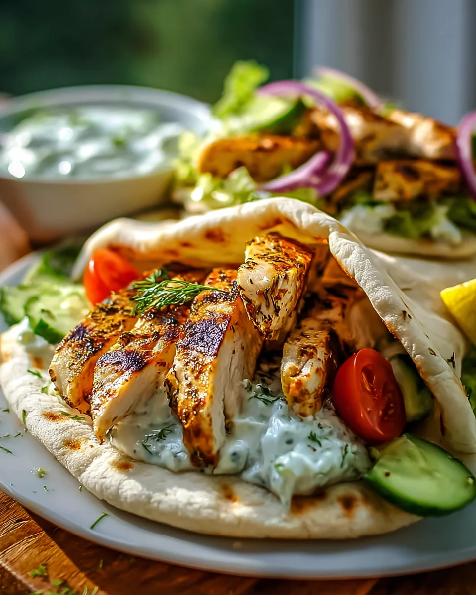 Mediterranes Hähnchen Gyros – Feta Tzatziki Genuss Pur!