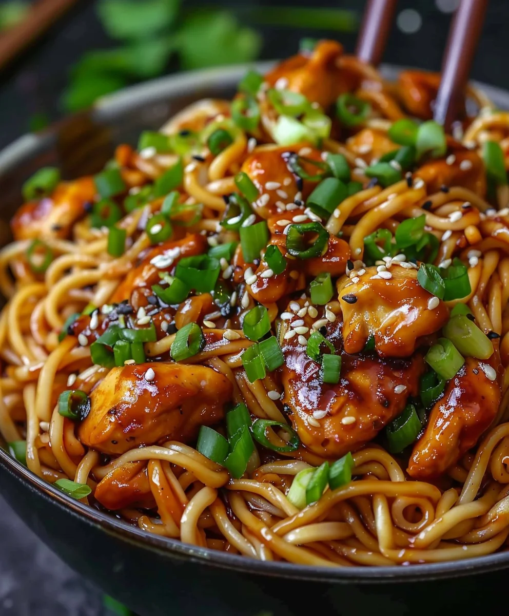 Klebrige Knoblauch-Rindernudeln Rezept – einfach & lecker!