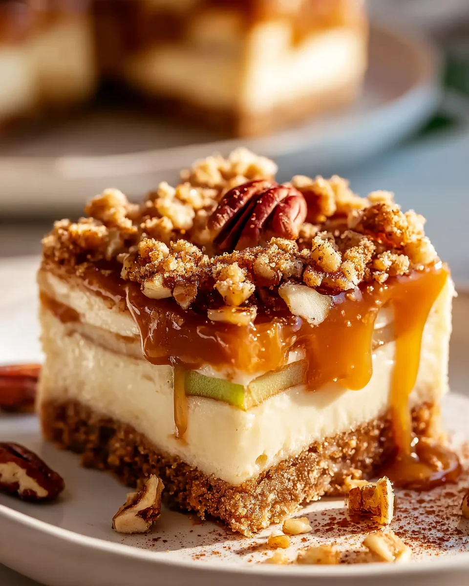Köstliche Karamell-Apfel-Cheesecake-Riegel: Süße Versuchung!