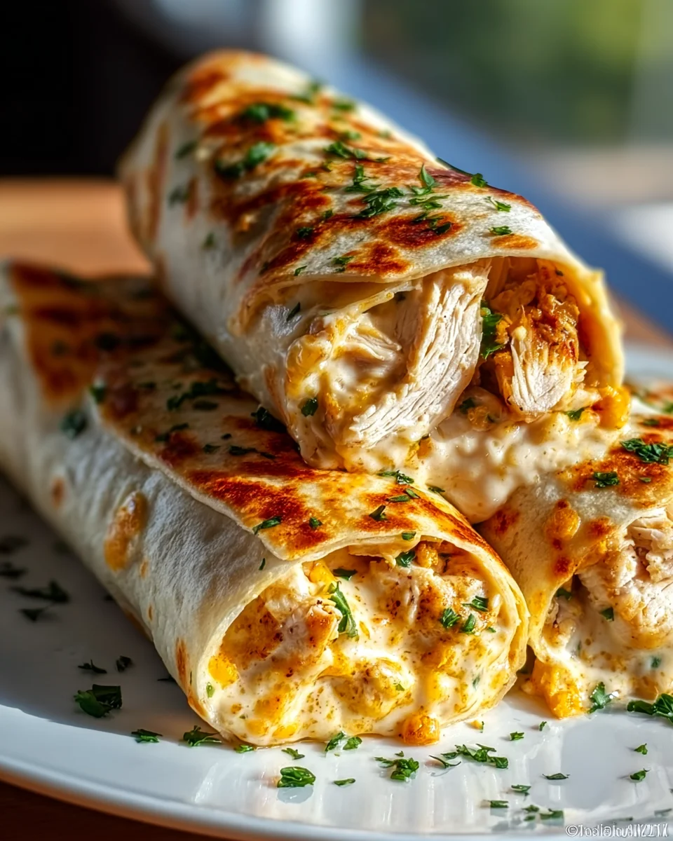 Schnelle Käse Knoblauch Hähnchen Wraps – Einfach & Lecker!