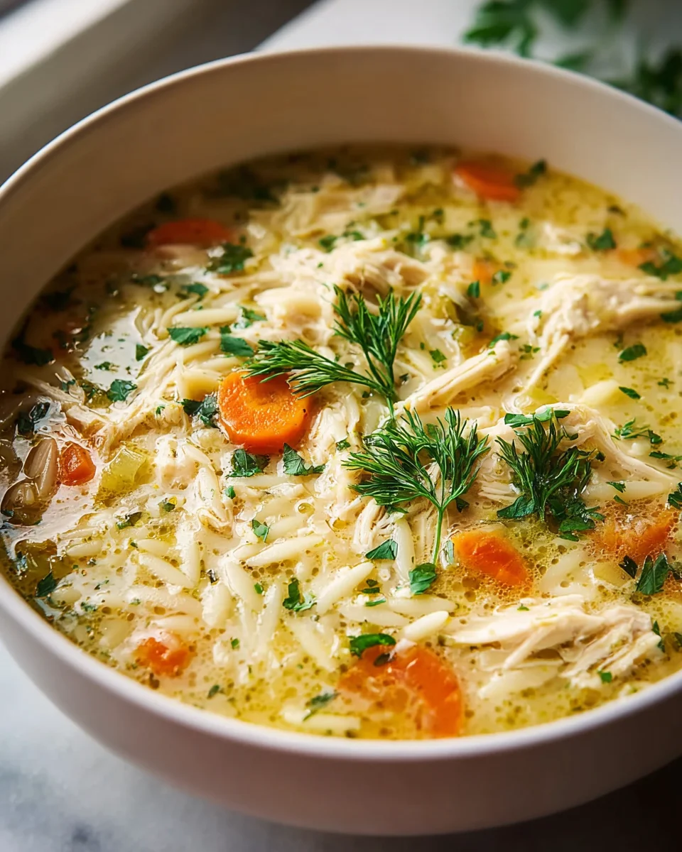 Cremige Zitronen Hähnchen Orzo Suppe: Dein neues Lieblingsrezept!
