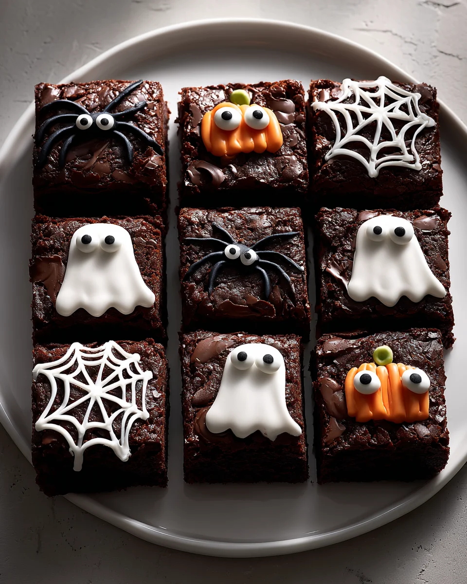 Halloween Brownies Rezept: Mit Royal Icing & Gruselaugen