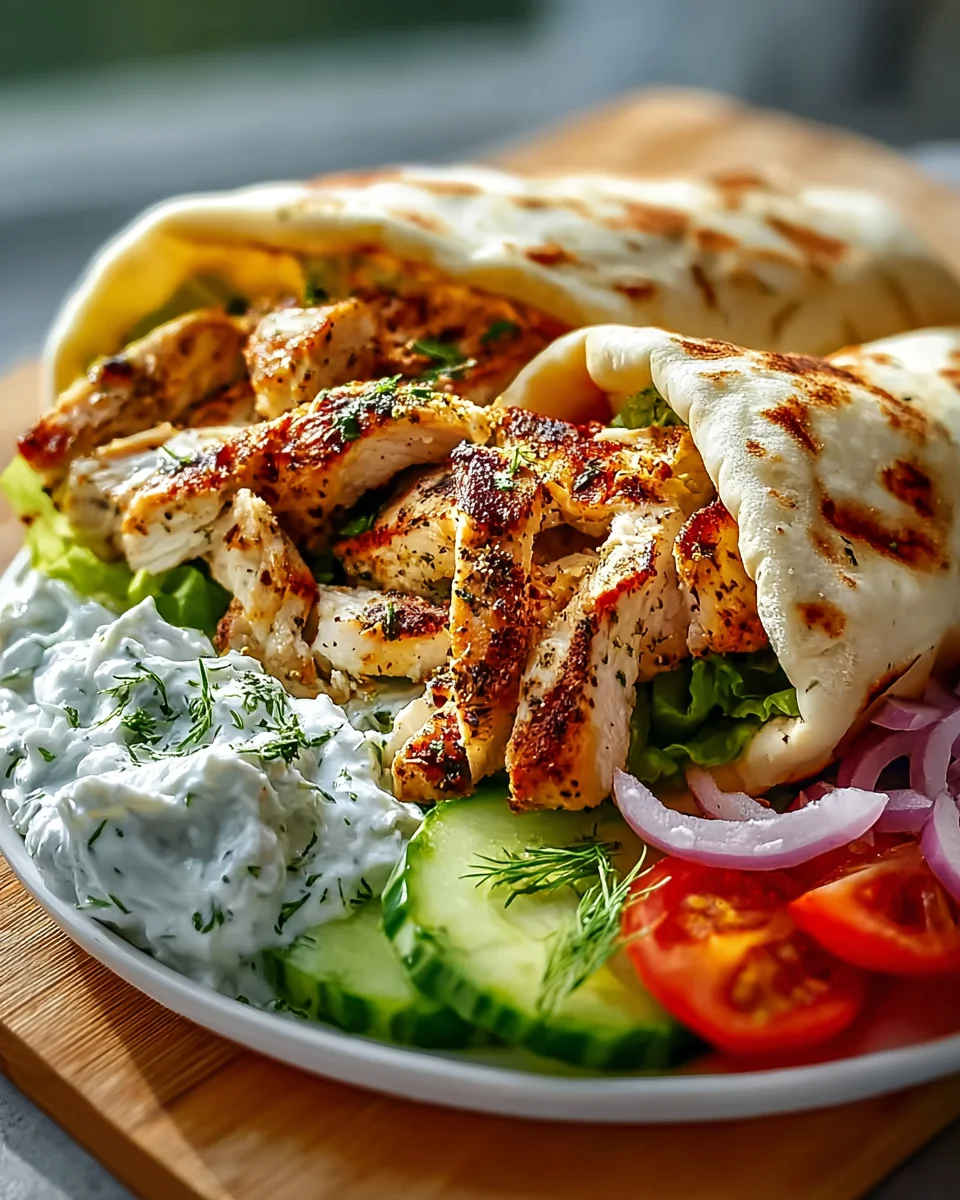 Mediterranes Hähnchen Gyros – Feta Tzatziki Genuss Pur!
