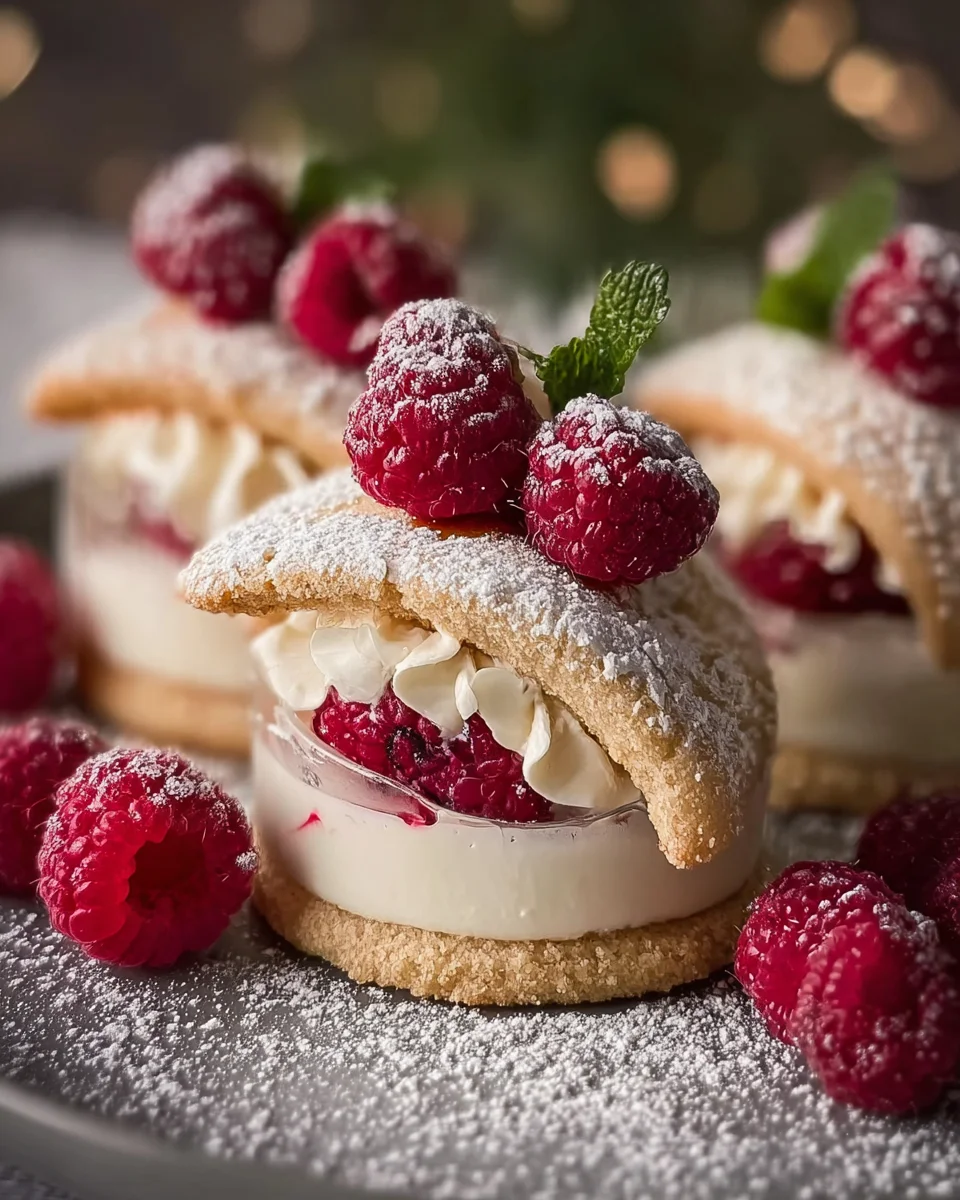 Vanillekipferl-Dessert mit Himbeeren & non-alkoholischem Twist