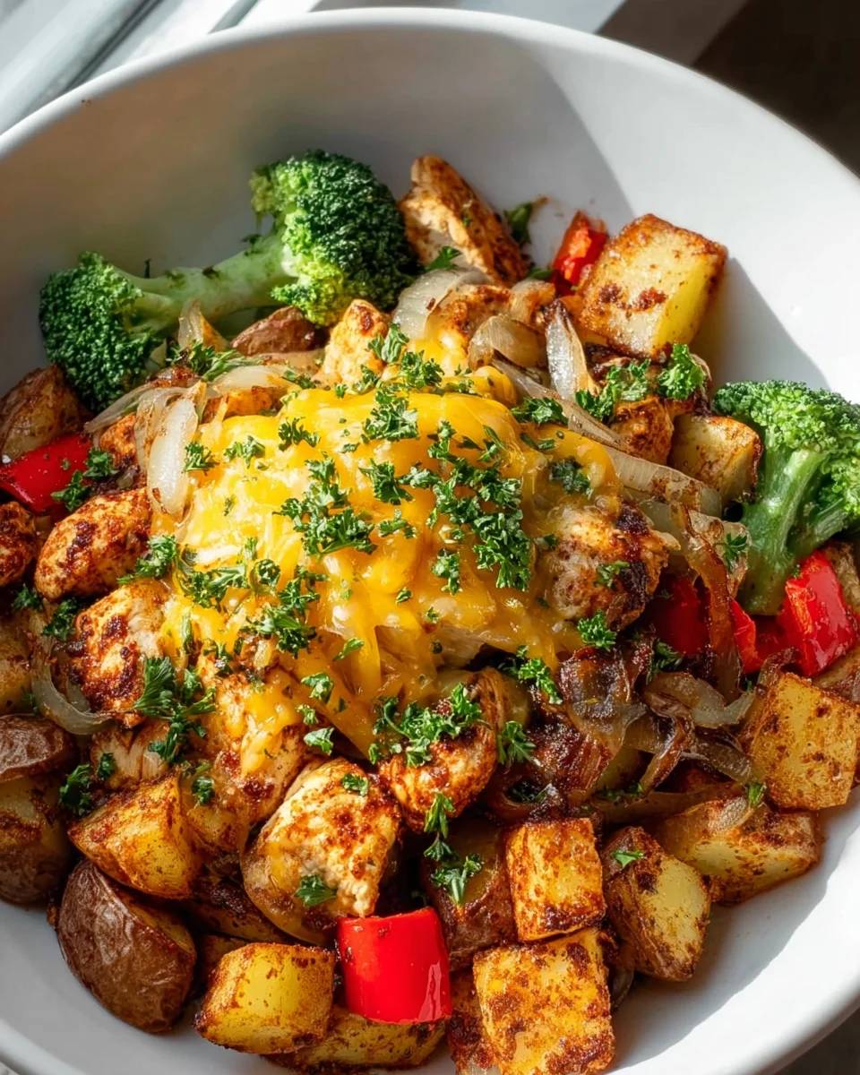 Crispy Kartoffel-Hähnchen-Bowl: Dein einfaches Abendessen