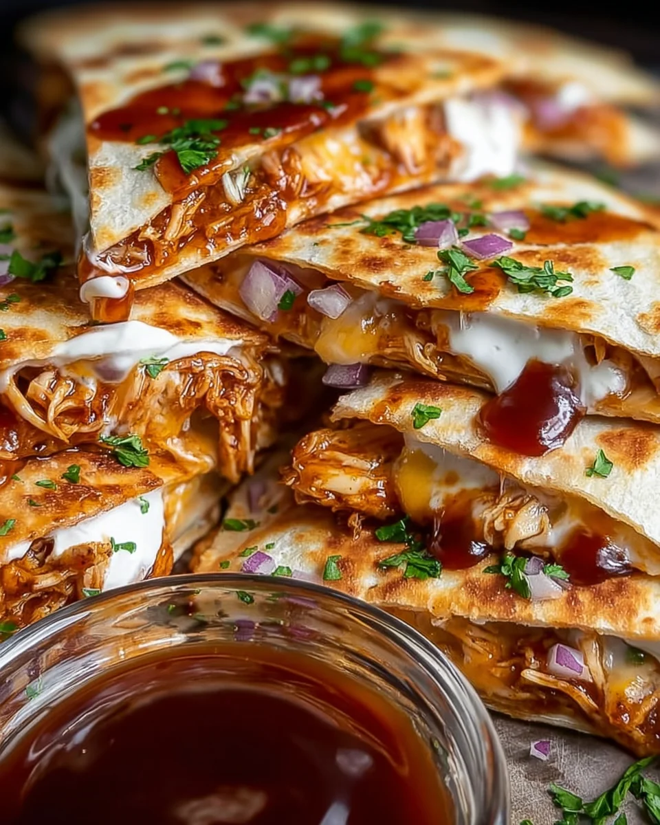 Hot Honey BBQ Hähnchen Quesadillas: Süß-scharf & saftig!