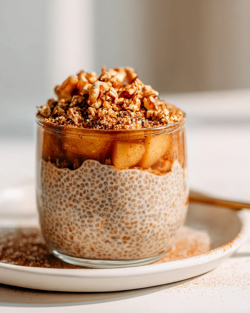 Cremiger Apfel Crumble Chia Pudding – Dein Gesundes Frühstück